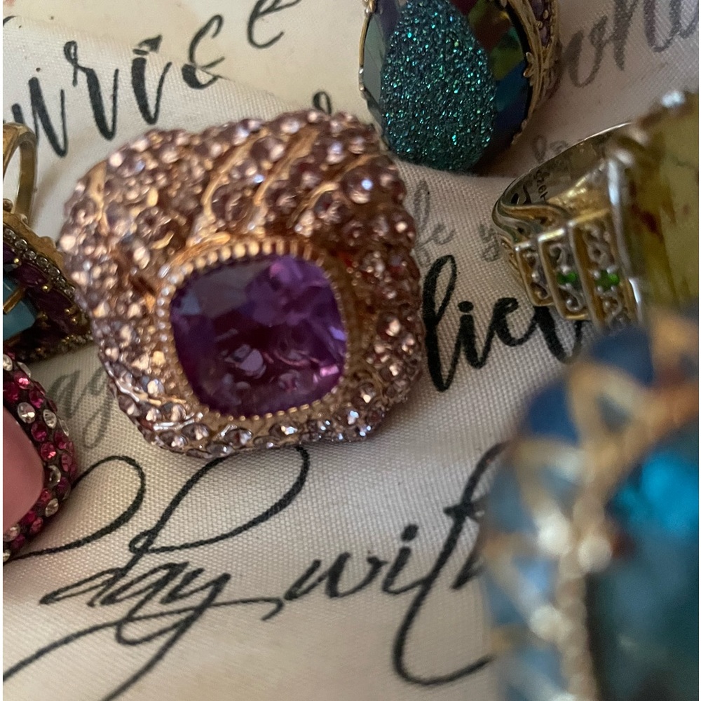 Statement purple stone cocktail ring